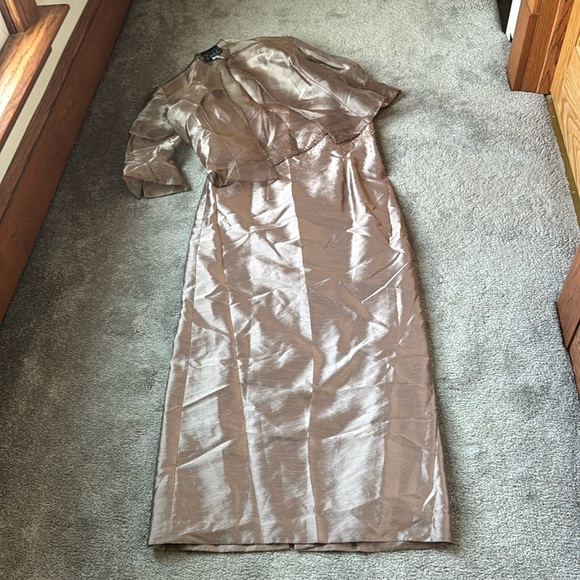 Alex Evenings Rose Gold Two Piece Dress Set SIZE 14 💯 - Picture 1 of 9